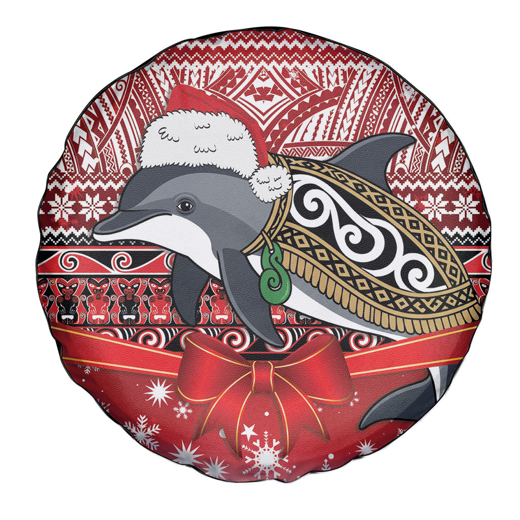New Zealand Dolphin Terehu Christmas Spare Tire Cover Maori Inspired Knitted Patterns LT9 - Polynesian Pride