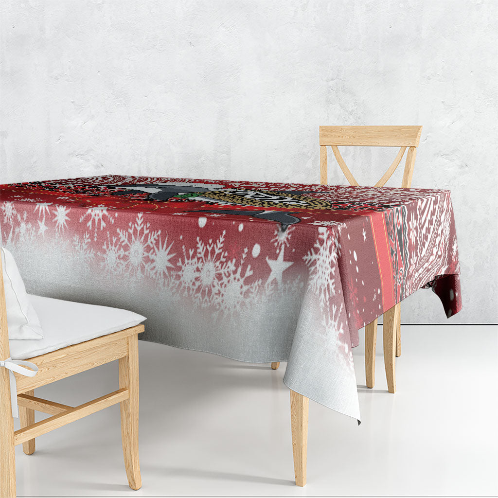 New Zealand Dolphin Terehu Christmas Tablecloth Maori Inspired Knitted Patterns LT9 - Polynesian Pride