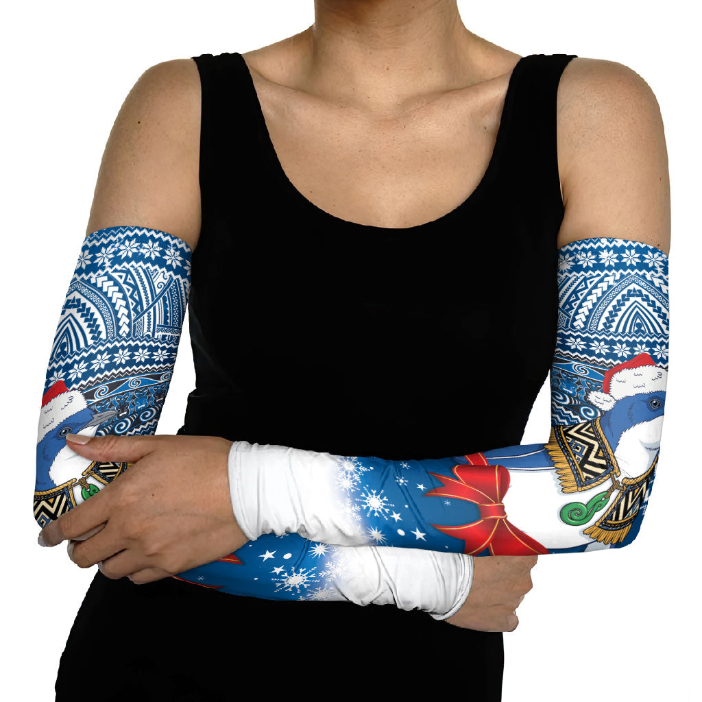New Zealand Fairy Penguin Korora Christmas Arm Sleeves Maori Inspired Knitted Patterns LT9 - Polynesian Pride