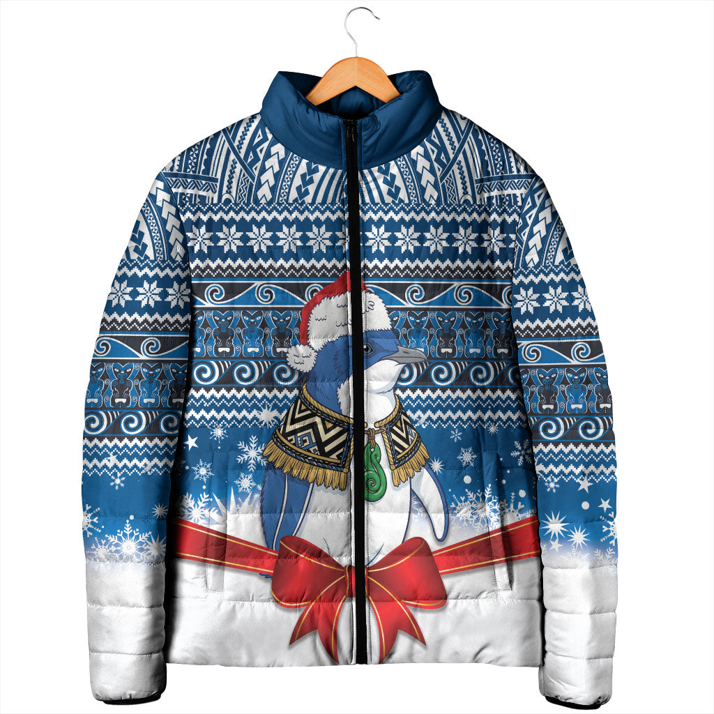 New Zealand Fairy Penguin Korora Christmas Padded Jacket Maori Inspired Knitted Patterns LT9 - Polynesian Pride