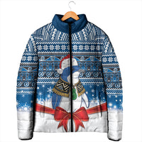 New Zealand Fairy Penguin Korora Christmas Padded Jacket Maori Inspired Knitted Patterns LT9 - Polynesian Pride