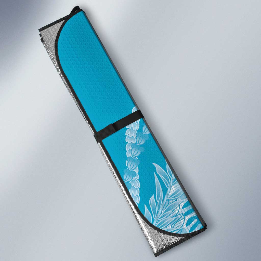 Hawaii Breadfruit Palaka Auto Sun Shade Polu Maile Lei LT9 - Polynesian Pride