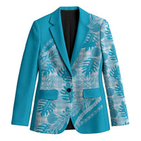 Hawaii Breadfruit Palaka Blazer Polu Maile Lei LT9 Unisex Blue - Polynesian Pride