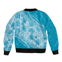 Hawaii Breadfruit Palaka Bomber Jacket Polu Maile Lei LT9 - Polynesian Pride