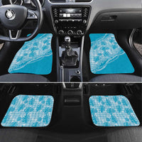 Hawaii Breadfruit Palaka Car Mats Polu Maile Lei LT9 Set 4pcs Blue - Polynesian Pride