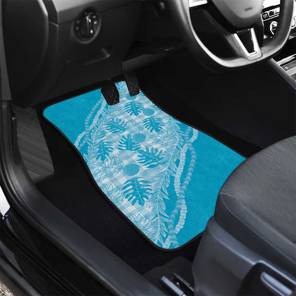 Hawaii Breadfruit Palaka Car Mats Polu Maile Lei LT9 - Polynesian Pride