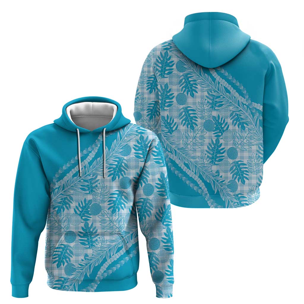 Hawaii Breadfruit Palaka Hoodie Polu Maile Lei LT9 - Polynesian Pride