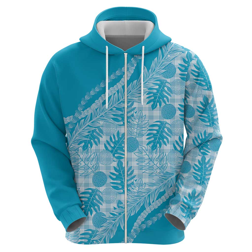 Hawaii Breadfruit Palaka Hoodie Polu Maile Lei LT9 - Polynesian Pride