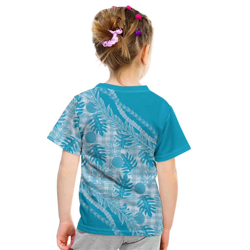 Hawaii Breadfruit Palaka Kid T Shirt Polu Maile Lei LT9 - Polynesian Pride