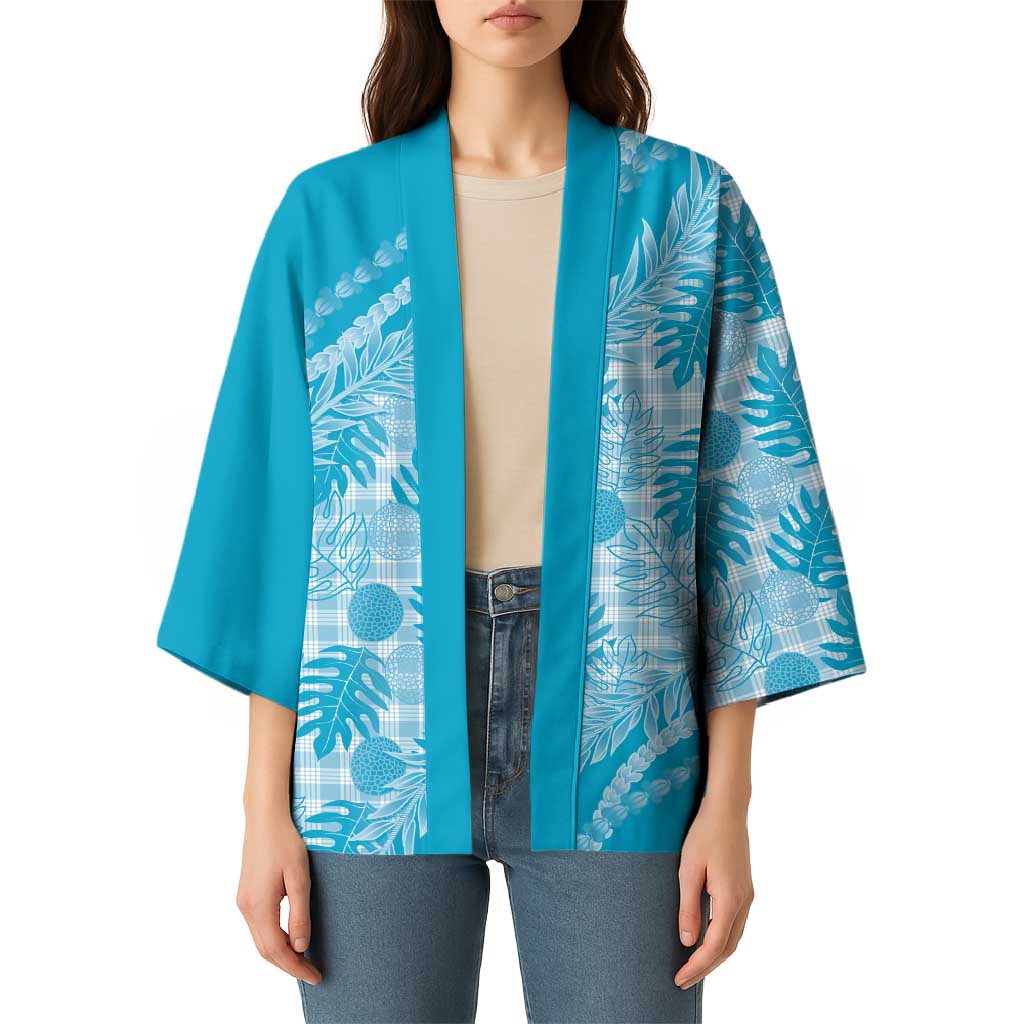 Hawaii Breadfruit Palaka Kimono Polu Maile Lei LT9 - Polynesian Pride
