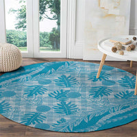 Hawaii Breadfruit Palaka Round Carpet Polu Maile Lei LT9 - Polynesian Pride