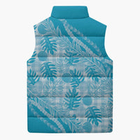 Hawaii Breadfruit Palaka Sleeveless Puffer Jacket Polu Maile Lei LT9 - Polynesian Pride