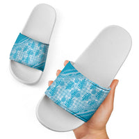 Hawaii Breadfruit Palaka Slide Sandals Polu Maile Lei LT9 - Polynesian Pride