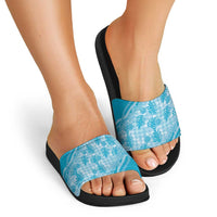 Hawaii Breadfruit Palaka Slide Sandals Polu Maile Lei LT9 - Polynesian Pride