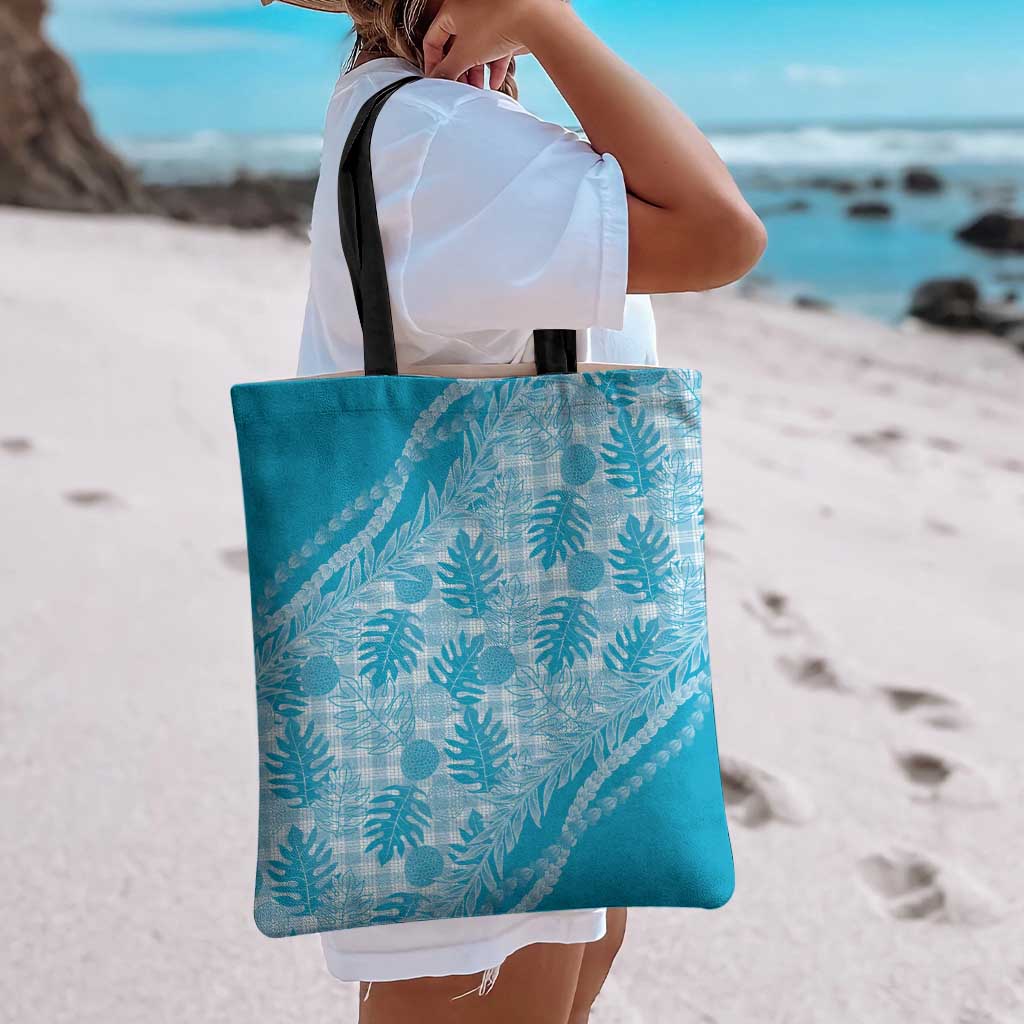 Hawaii Breadfruit Palaka Tote Bag Polu Maile Lei LT9 - Polynesian Pride