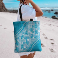 Hawaii Breadfruit Palaka Tote Bag Polu Maile Lei LT9 - Polynesian Pride