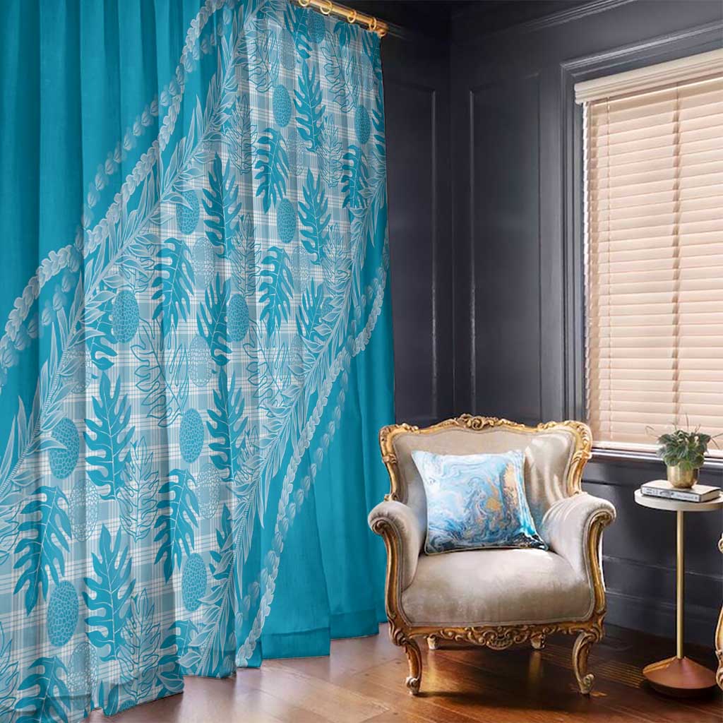 Hawaii Breadfruit Palaka Window Curtain Polu Maile Lei LT9 - Polynesian Pride