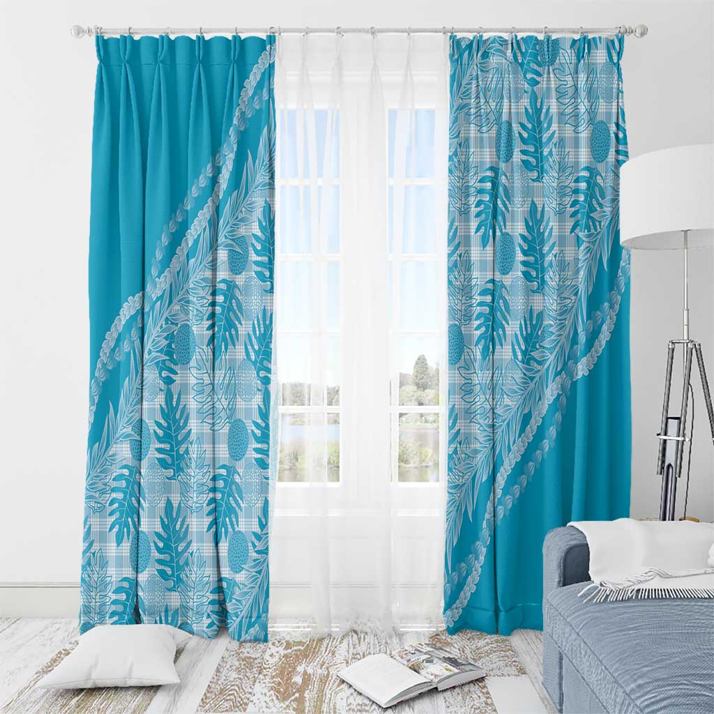 Hawaii Breadfruit Palaka Window Curtain Polu Maile Lei LT9 - Polynesian Pride