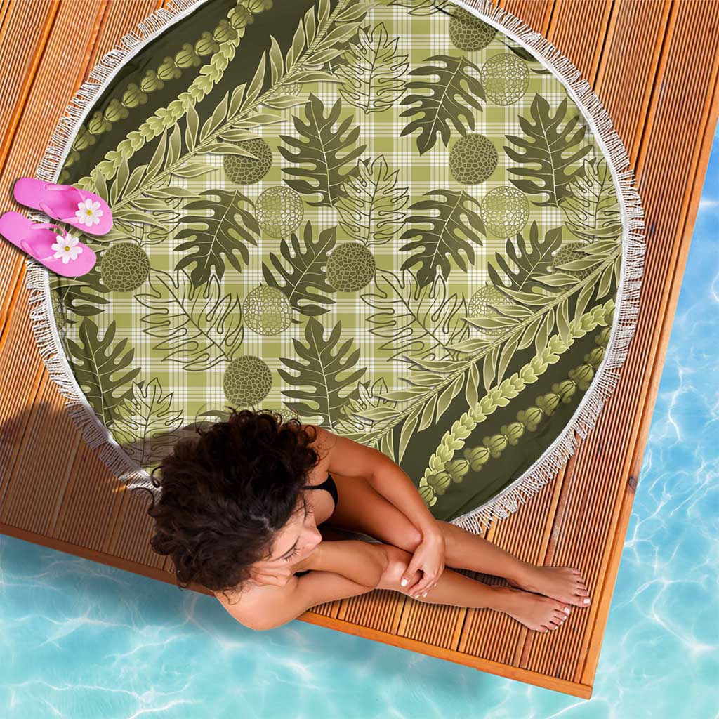 Hawaii Breadfruit Palaka Beach Blanket Omaomao Maile Lei LT9 - Polynesian Pride