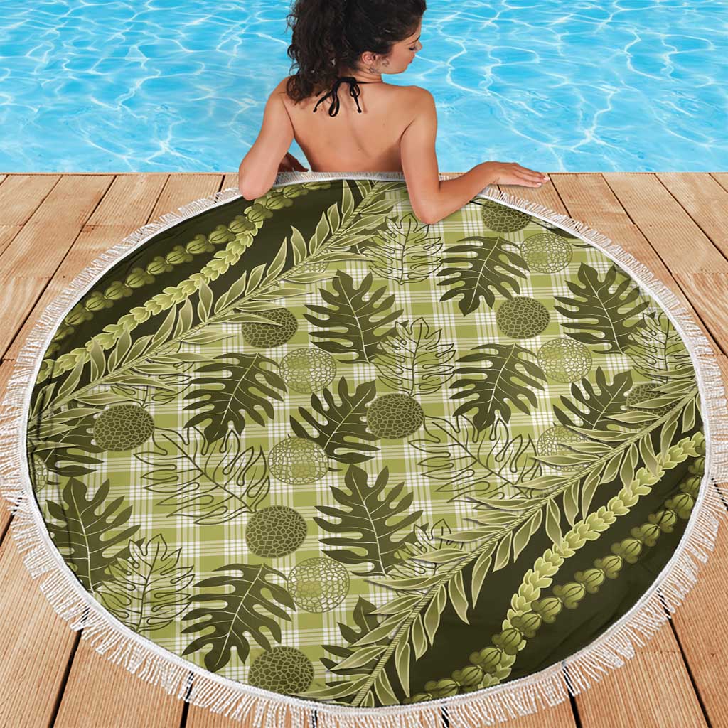 Hawaii Breadfruit Palaka Beach Blanket Omaomao Maile Lei LT9 - Polynesian Pride