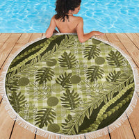 Hawaii Breadfruit Palaka Beach Blanket Omaomao Maile Lei LT9 - Polynesian Pride