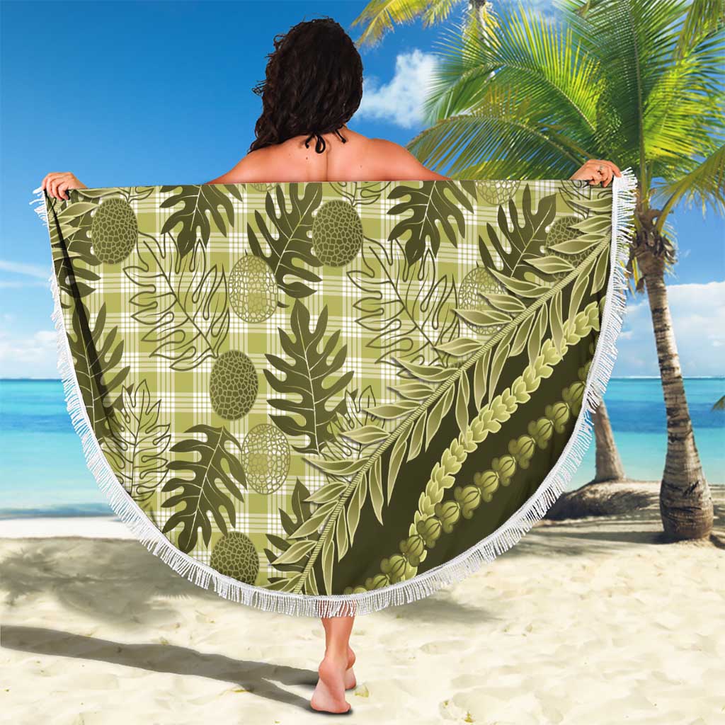 Hawaii Breadfruit Palaka Beach Blanket Omaomao Maile Lei LT9 - Polynesian Pride