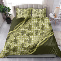 Hawaii Breadfruit Palaka Bedding Set Omaomao Maile Lei LT9 - Polynesian Pride