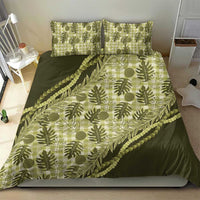 Hawaii Breadfruit Palaka Bedding Set Omaomao Maile Lei LT9 - Polynesian Pride