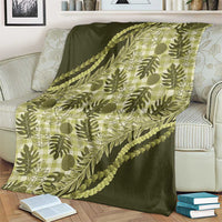 Hawaii Breadfruit Palaka Blanket Omaomao Maile Lei LT9 - Polynesian Pride