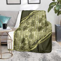 Hawaii Breadfruit Palaka Blanket Omaomao Maile Lei LT9 - Polynesian Pride