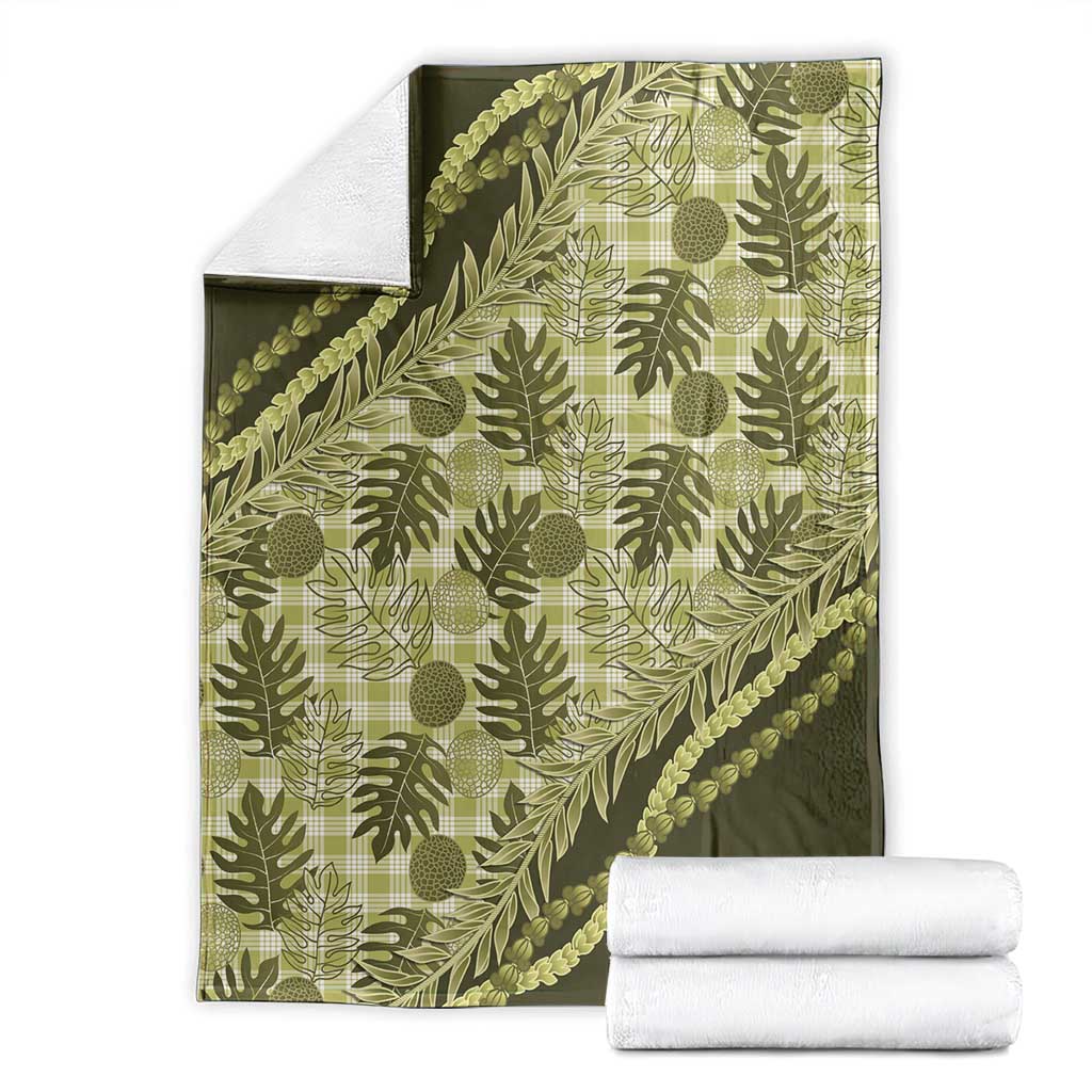 Hawaii Breadfruit Palaka Blanket Omaomao Maile Lei LT9 - Polynesian Pride