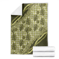 Hawaii Breadfruit Palaka Blanket Omaomao Maile Lei LT9 - Polynesian Pride