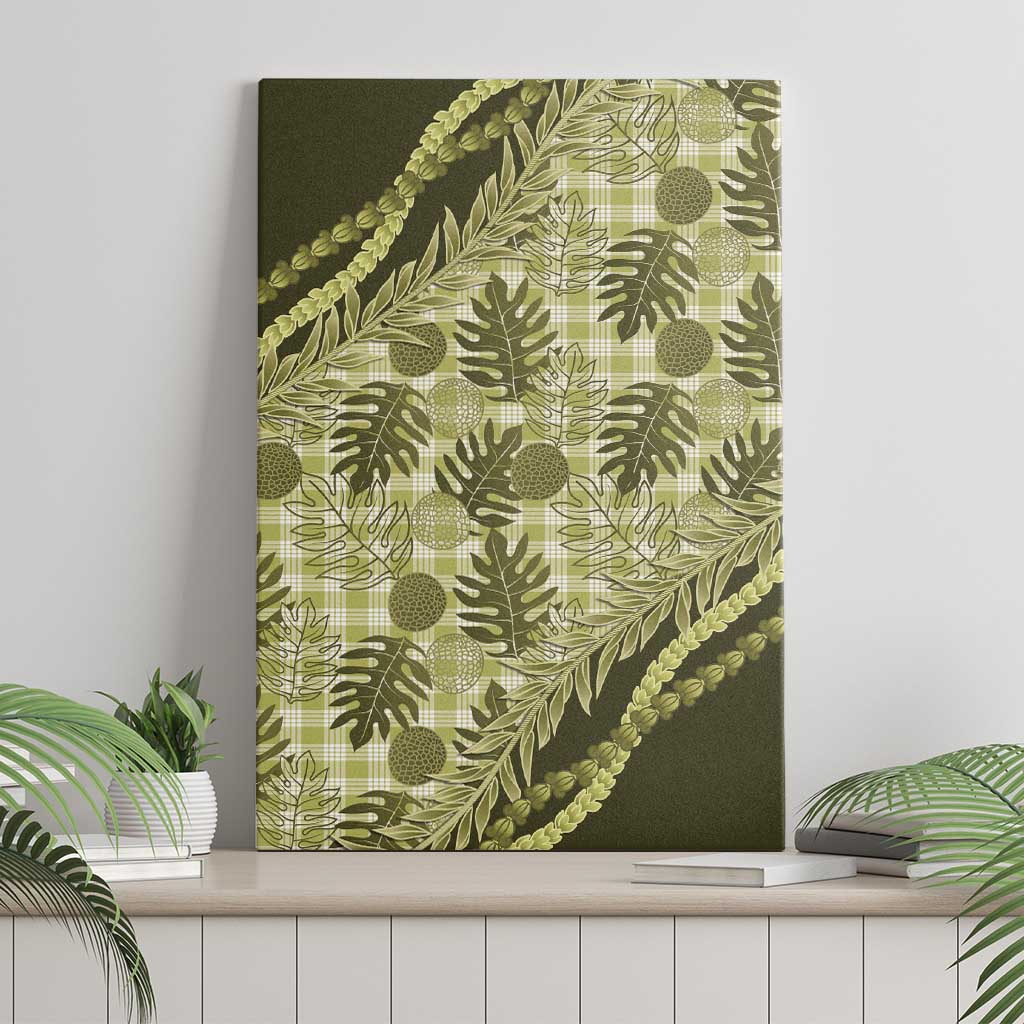 Hawaii Breadfruit Palaka Canvas Wall Art Omaomao Maile Lei LT9 - Polynesian Pride