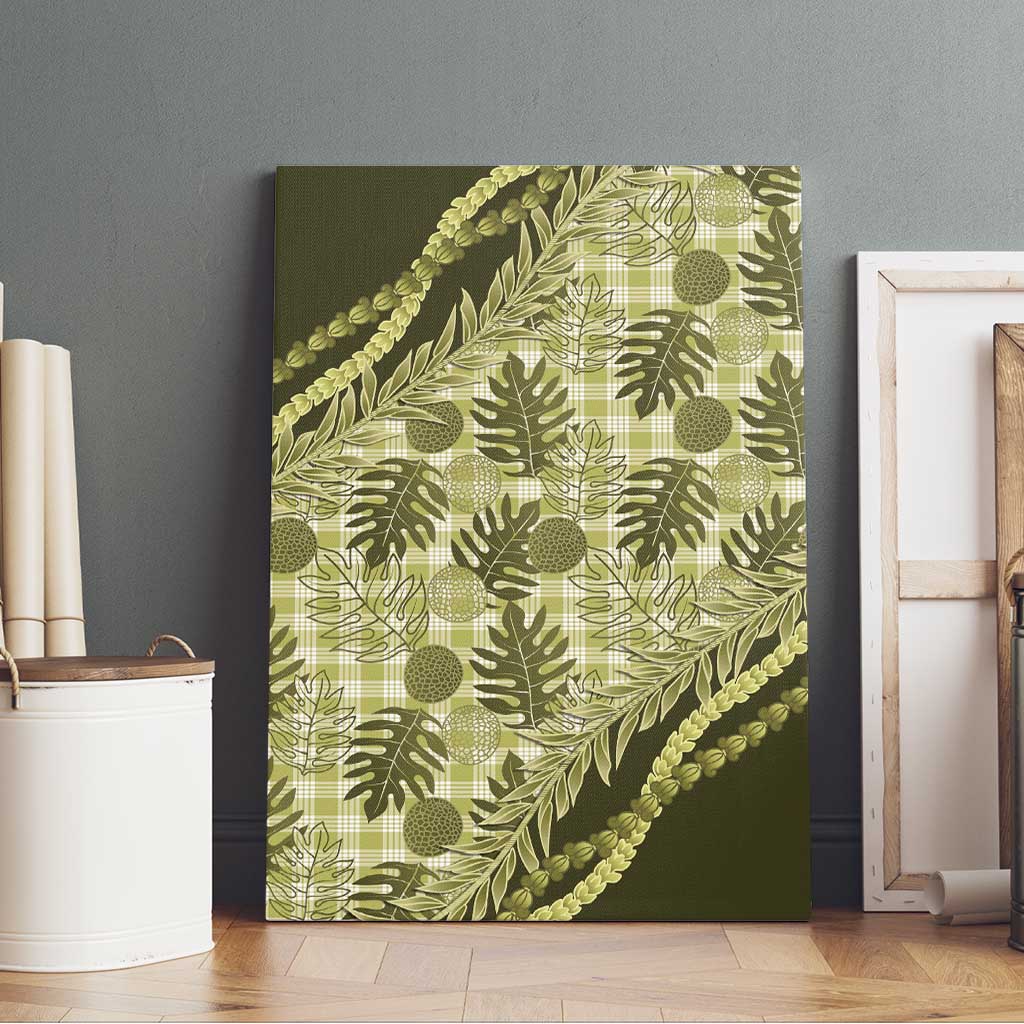 Hawaii Breadfruit Palaka Canvas Wall Art Omaomao Maile Lei LT9 - Polynesian Pride