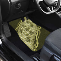 Hawaii Breadfruit Palaka Car Mats Omaomao Maile Lei LT9 - Polynesian Pride