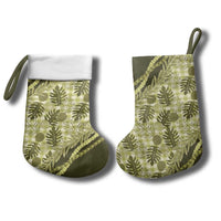 Hawaii Breadfruit Palaka Christmas Stocking Omaomao Maile Lei LT9 - Polynesian Pride