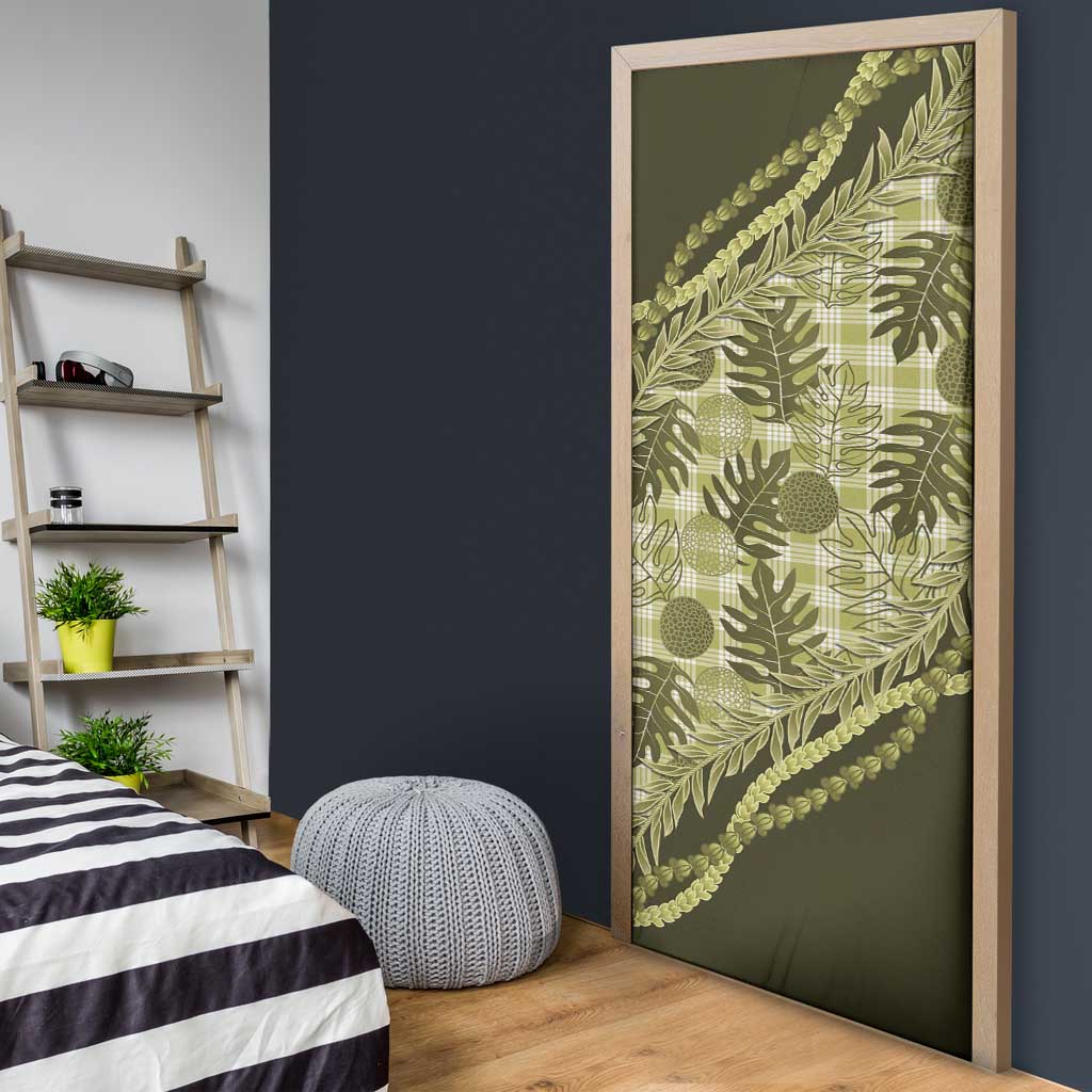Hawaii Breadfruit Palaka Door Cover Omaomao Maile Lei LT9 - Polynesian Pride