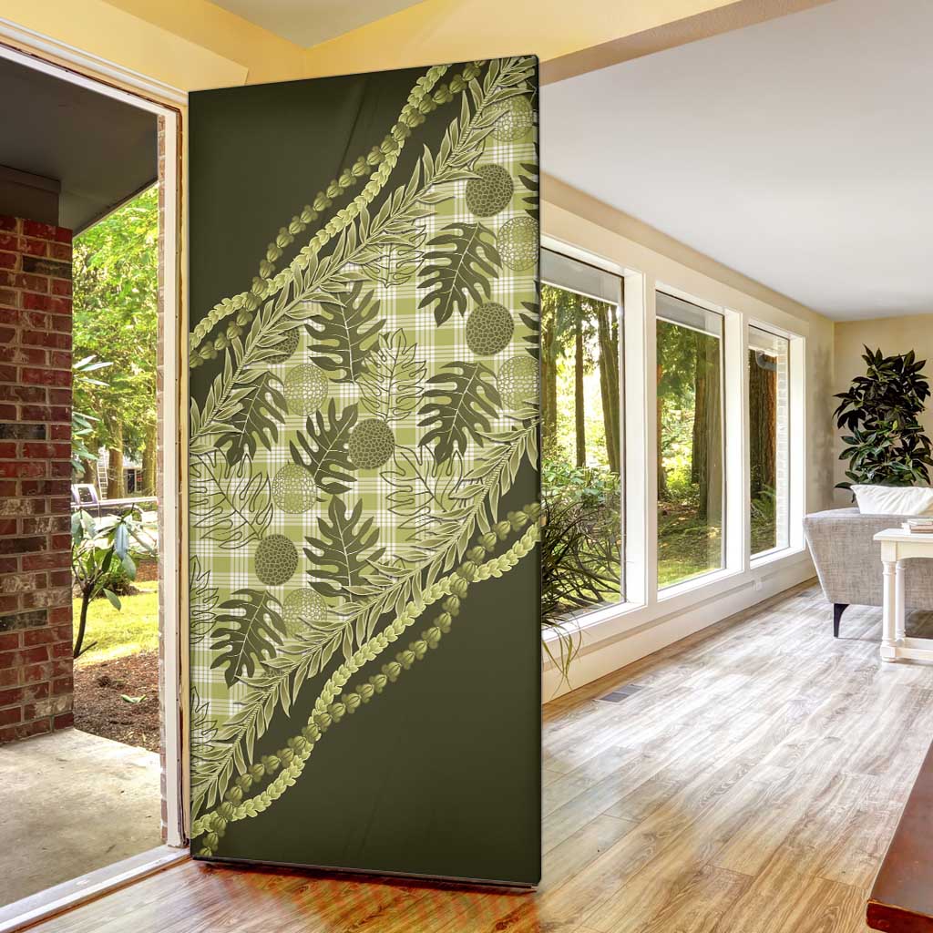 Hawaii Breadfruit Palaka Door Cover Omaomao Maile Lei LT9 - Polynesian Pride
