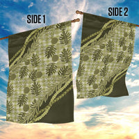 Hawaii Breadfruit Palaka Garden Flag Omaomao Maile Lei LT9 - Polynesian Pride