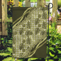 Hawaii Breadfruit Palaka Garden Flag Omaomao Maile Lei LT9 Garden Flag Green - Polynesian Pride