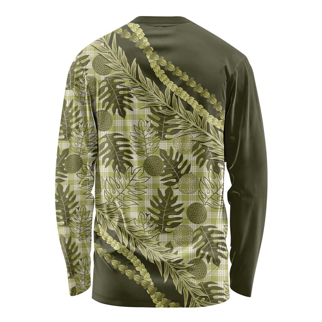 Hawaii Breadfruit Palaka Long Sleeve Shirt Omaomao Maile Lei LT9 - Polynesian Pride