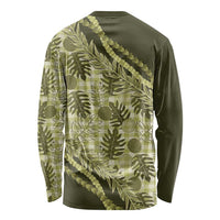 Hawaii Breadfruit Palaka Long Sleeve Shirt Omaomao Maile Lei LT9 - Polynesian Pride