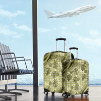 Hawaii Breadfruit Palaka Luggage Cover Omaomao Maile Lei LT9 - Polynesian Pride