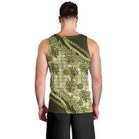 Hawaii Breadfruit Palaka Men Tank Top Omaomao Maile Lei LT9 - Polynesian Pride