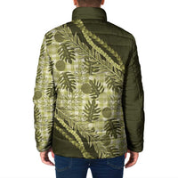 Hawaii Breadfruit Palaka Padded Jacket Omaomao Maile Lei LT9 - Polynesian Pride
