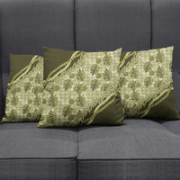 Hawaii Breadfruit Palaka Pillow Cover Omaomao Maile Lei LT9 - Polynesian Pride