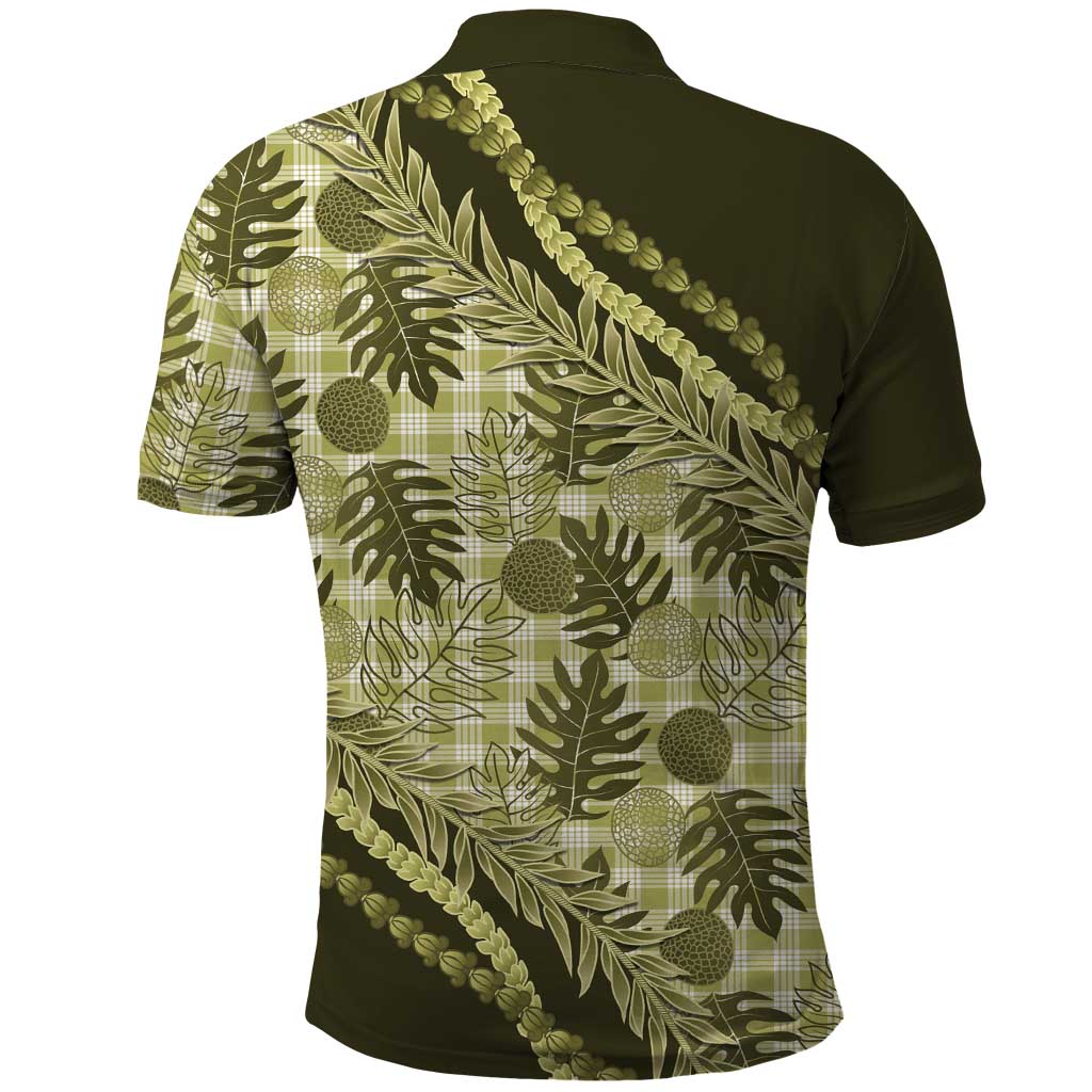Hawaii Breadfruit Palaka Polo Shirt - Omaomao Maile Lei LT9 - Polynesian Pride