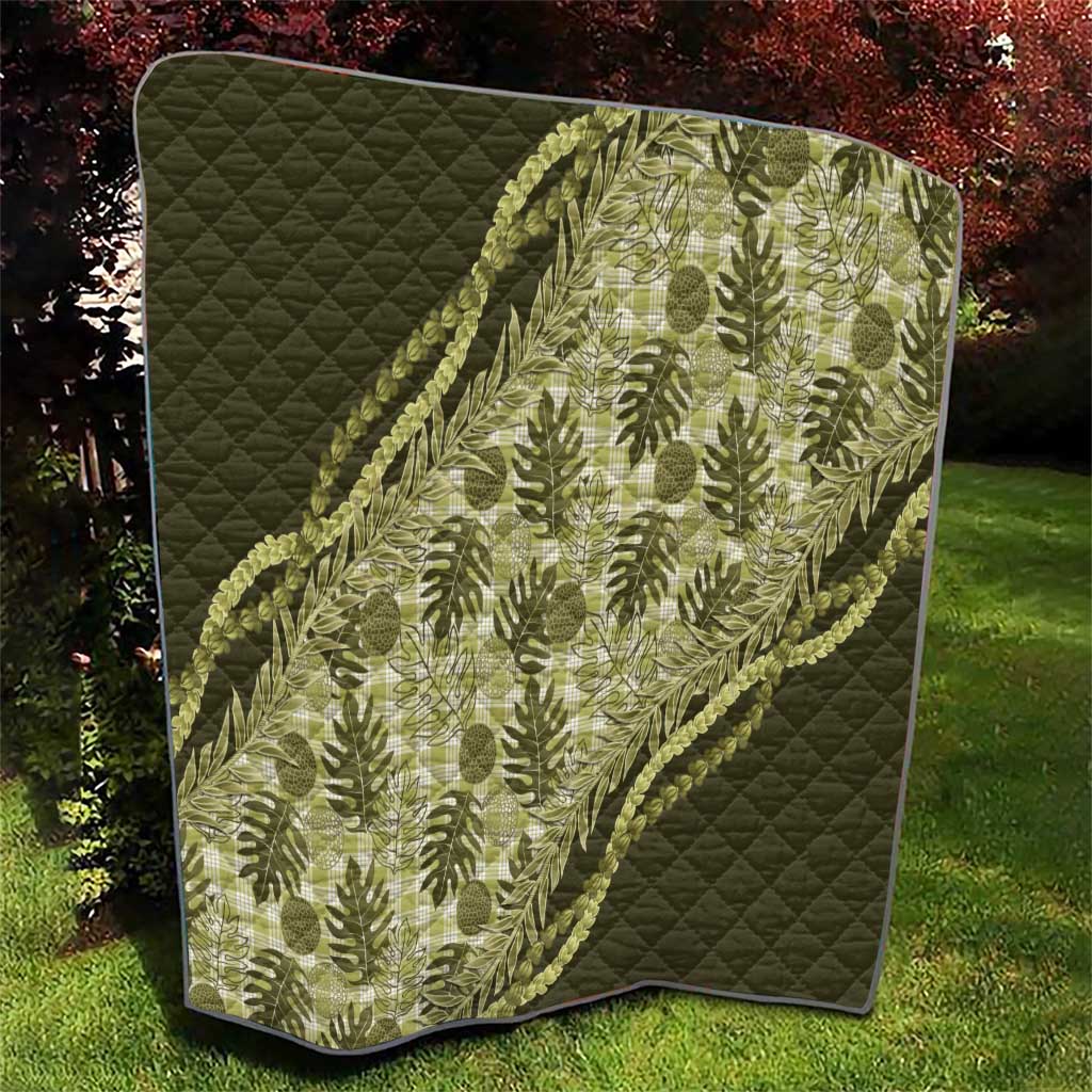Hawaii Breadfruit Palaka Quilt Omaomao Maile Lei LT9 - Polynesian Pride