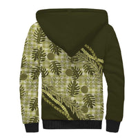 Hawaii Breadfruit Palaka Sherpa Hoodie Omaomao Maile Lei LT9 - Polynesian Pride