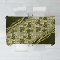 Hawaii Breadfruit Palaka Tablecloth Omaomao Maile Lei LT9 Green - Polynesian Pride